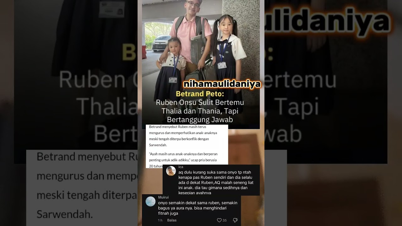 Ruben onsu sulit bertemu thalia dan tania