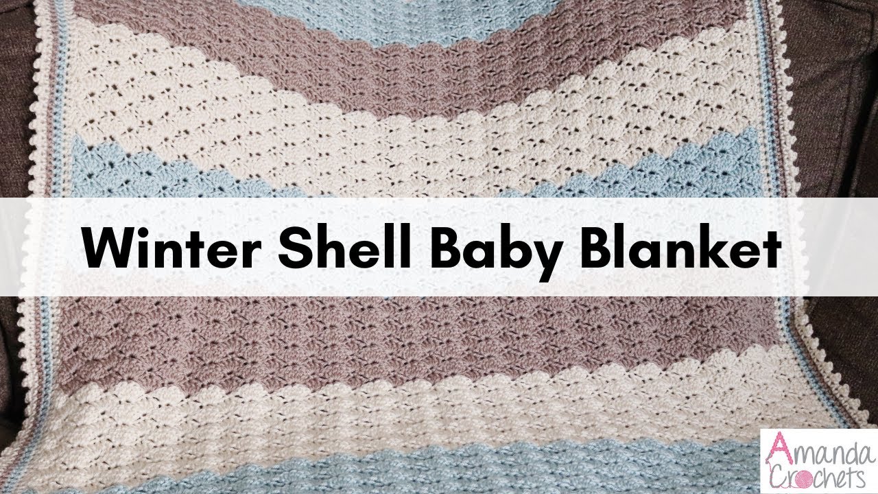 Winter Shell Baby Blanket | Crochet Shell Blanket | Easy Crochet Blanket Pattern #makeitpremier