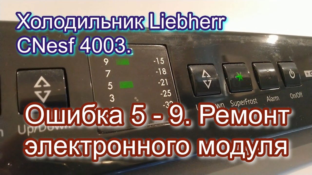 Холодильник Liebherr CNesf 4003  Ошибка 5   9  Ремонт электронного модуля