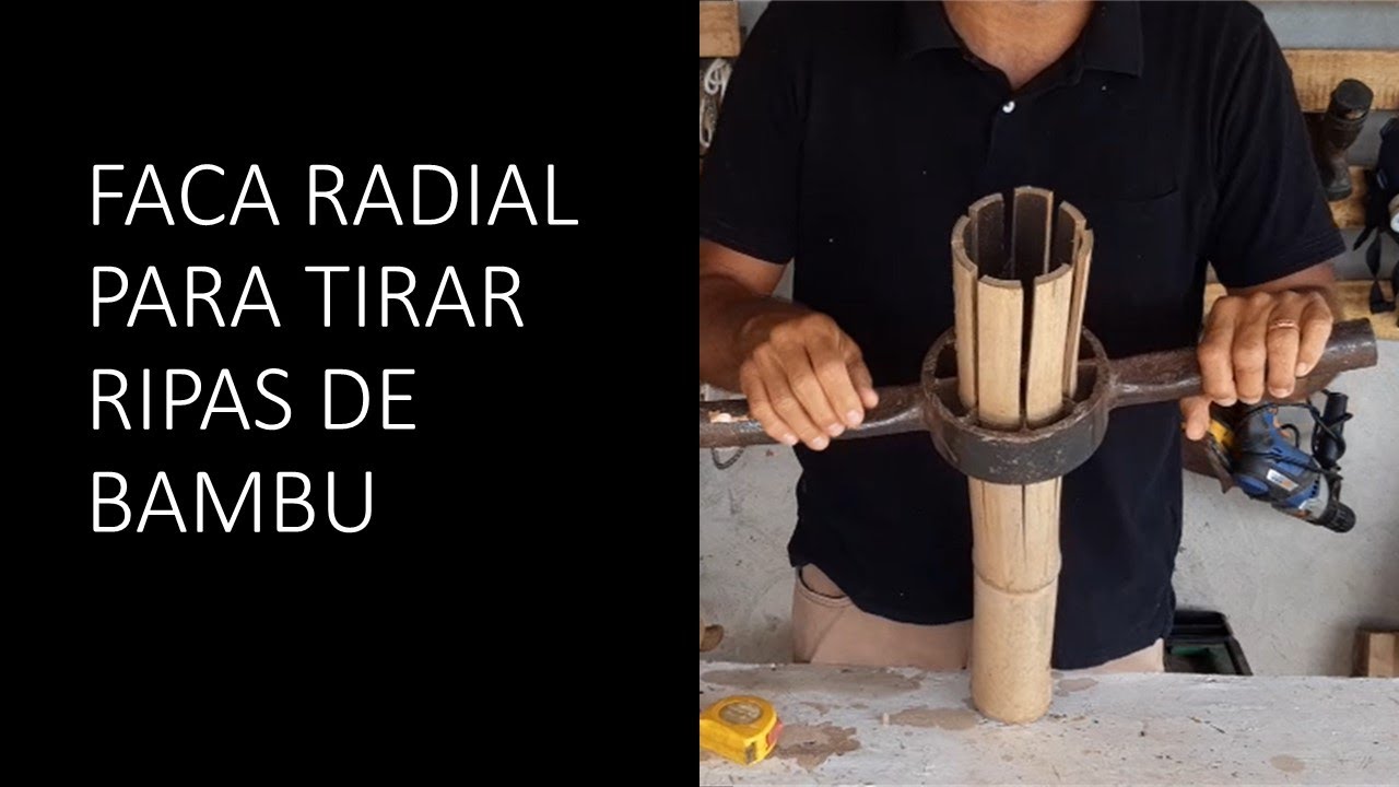 Faca radial para tirar ripas de bambu