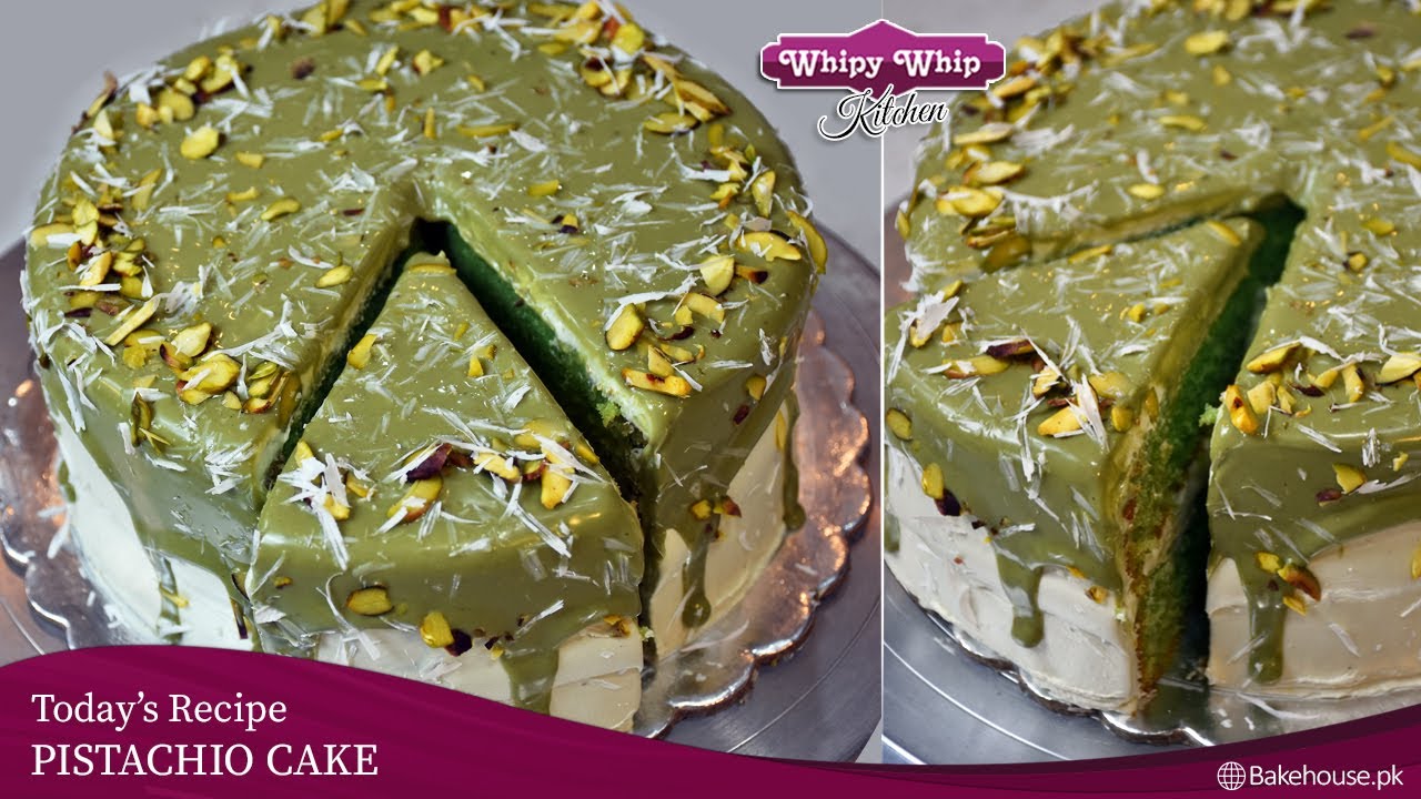 UNIQUE ICING ON PISTACHIO CAKE | EASY CAKE BAKING METHOD BY MILKYZ FOOD | ENGLISH SUBTITLES 4K