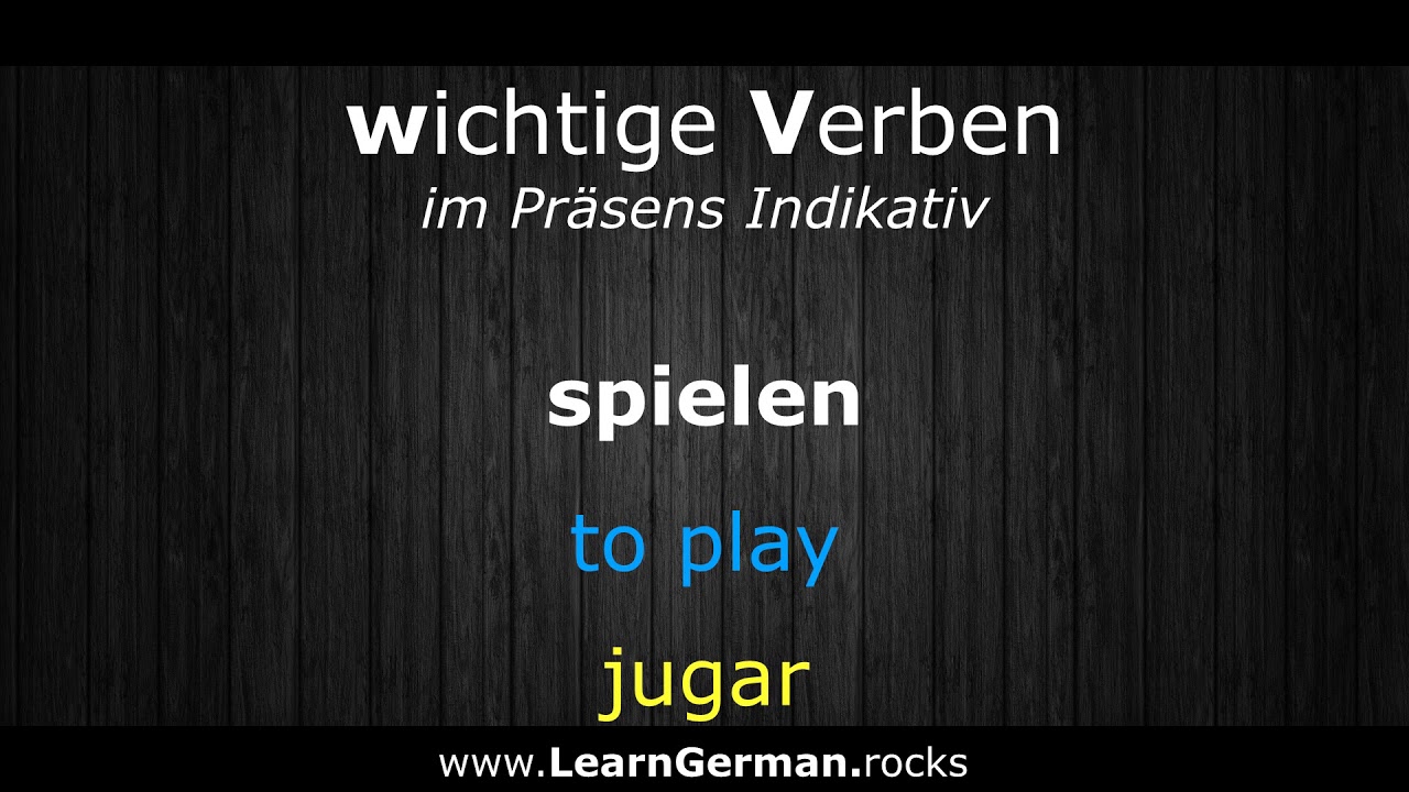 German Conjugation: to play ►► spielen (ich spiele, du spielst, ...) Verben konjugieren
