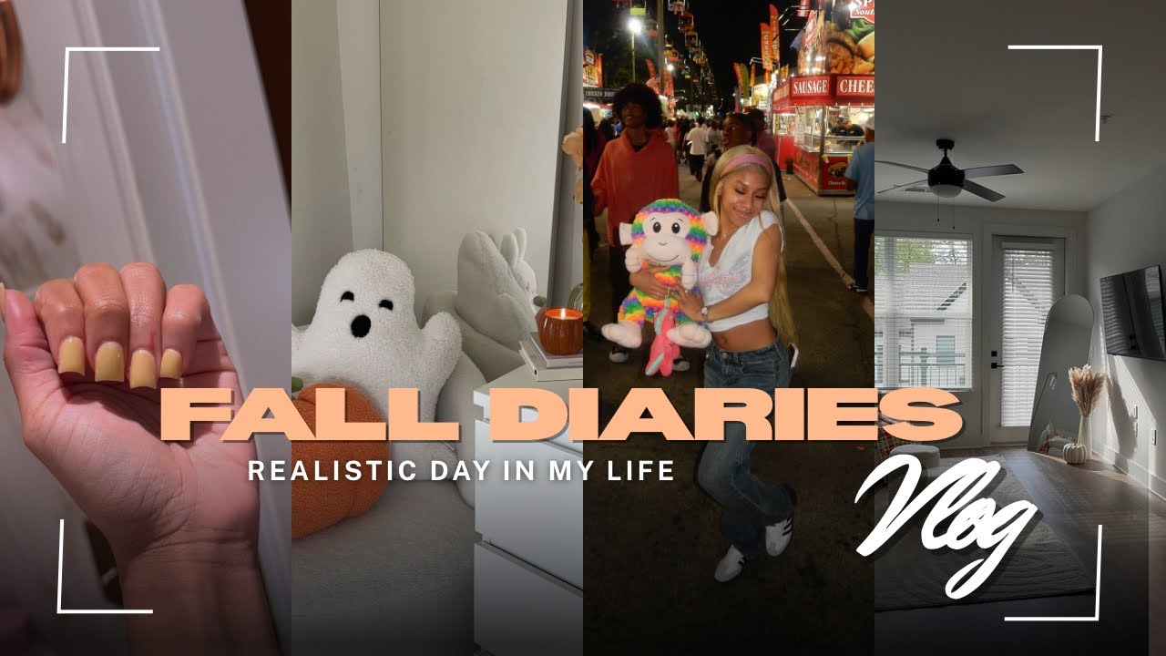 FALL DIARIES: * REALISTIC DAY IN MY LIFE* Self Care , Fair , New home decor , Trip packing & MORE! 
