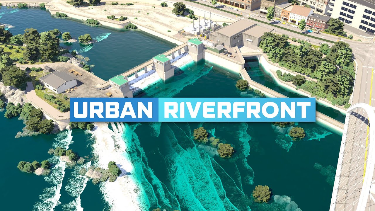 Designing an Urban Riverfront | Cities Skylines 2