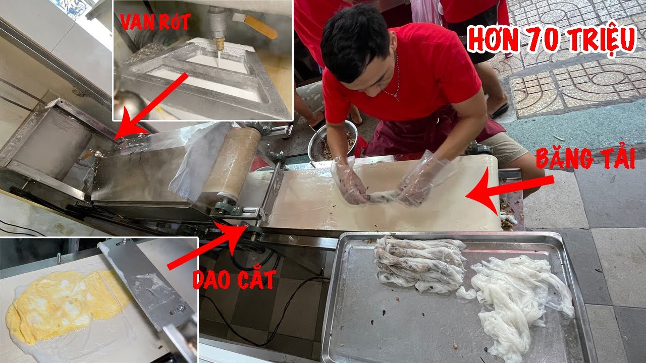 ĐỘC ĐÁO quy trình bán bánh cuốn nóng bằng máy công nghiệp hiện đại nhất tại Sài Gòn 30k/dĩa
