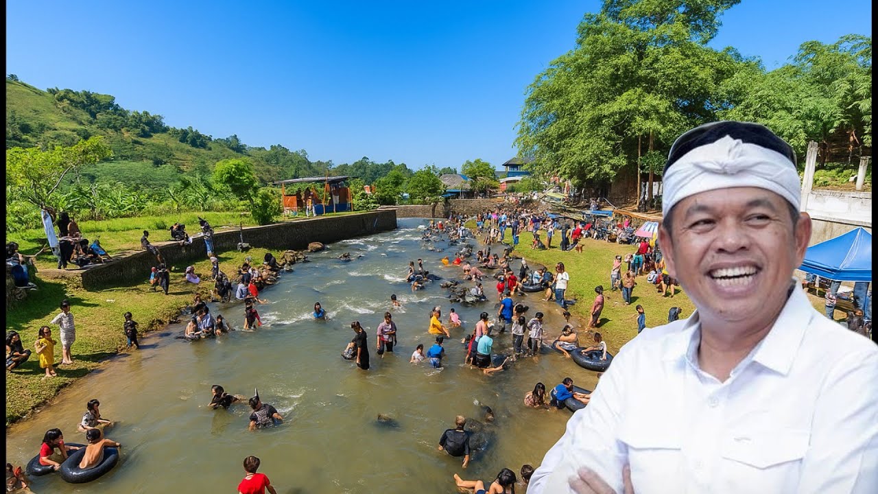 Bikin Heboh‼️Warga Jabar Serbu Sungai Air Bersih Di Tengah Alam Indah Sumedang