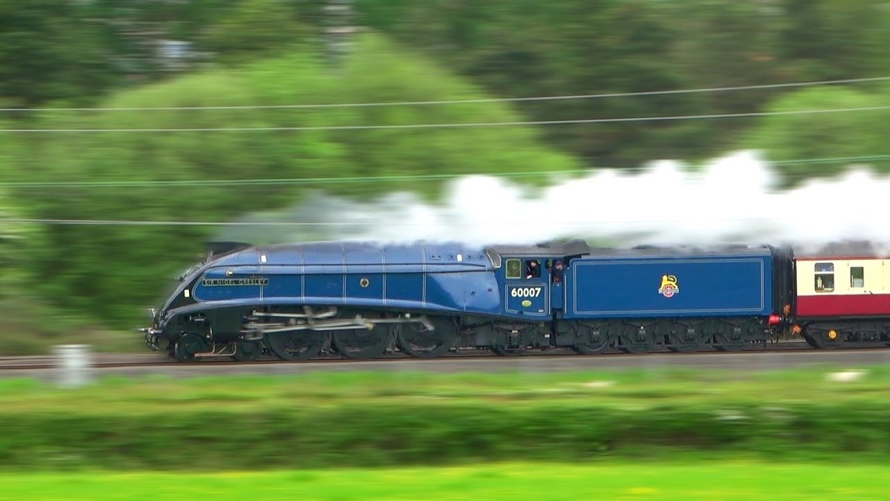 A Blue Streak Returns To The Mainline. 60007 'Sir Nigel Gresley' On 'The Welsh Marches Express'.