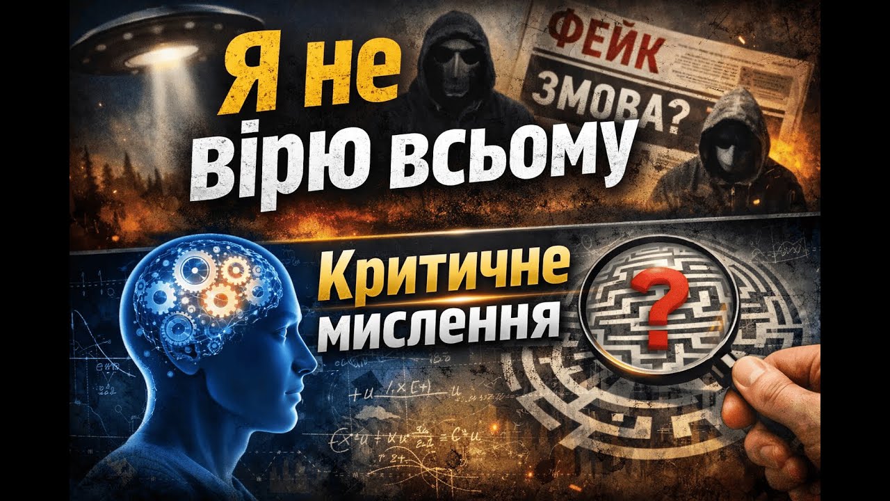 ДОВІРЯЙ, АЛЕ ПЕРЕВІРЯЙ ! ВСЕ ПРО КРИТИЧНЕ МИСЛЕННЯ