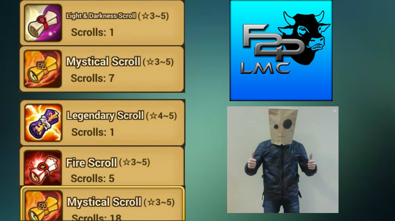 F2PG Summoners War - Rare Scrolls with a Natural Five Star summon