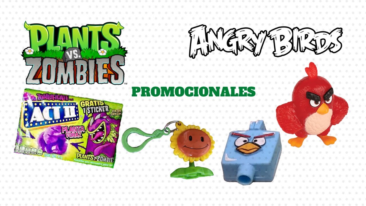 ANGRY BIRDS Y PLANTAS VS ZOMBIES EN PROMOCIONALES