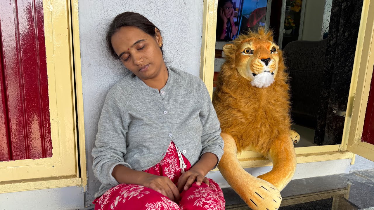 माऊली मोठा lion बघून नक्कीच घाबरणार 🔥