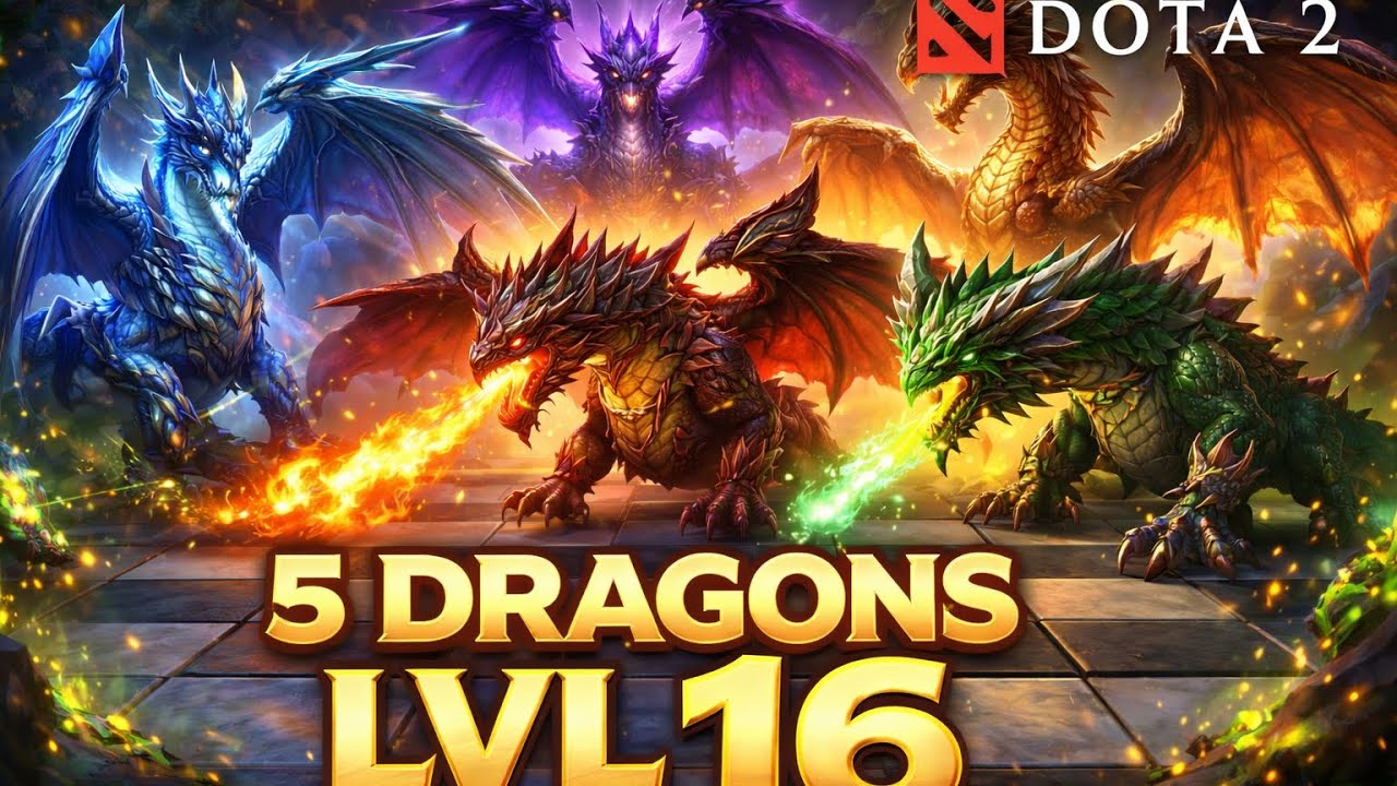 5 Drachen, Level 16 Der unaufhaltsame Dragon-Run 🎮 Dota Auto Chess