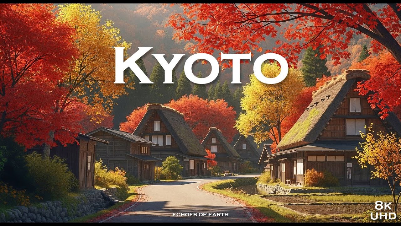 Autumn in Kyoto 8K 🍁 Colorful Leaves, Peaceful Shrines & Scenic Japanese Gardens