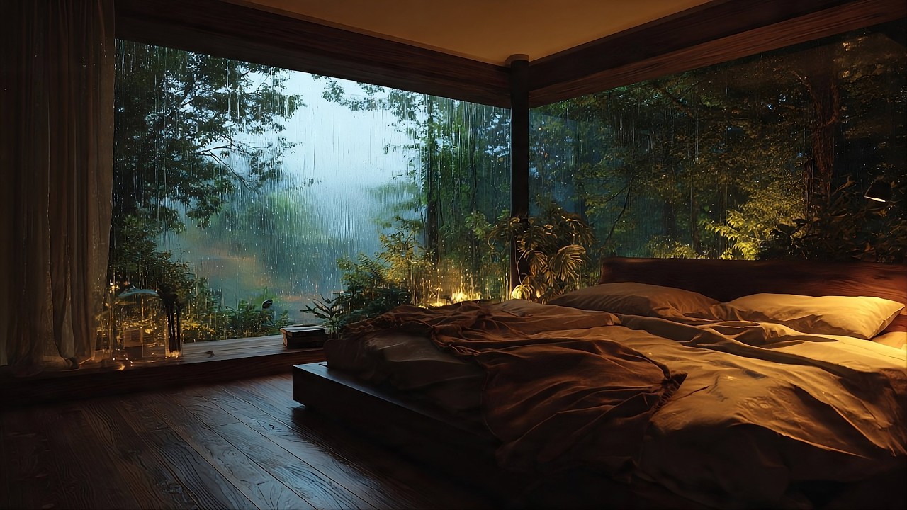Can’t Sleep? Try This Tonight 🌧️ Cozy Room + Powerful Rain for Deep Sleep & Anxiety Relief
