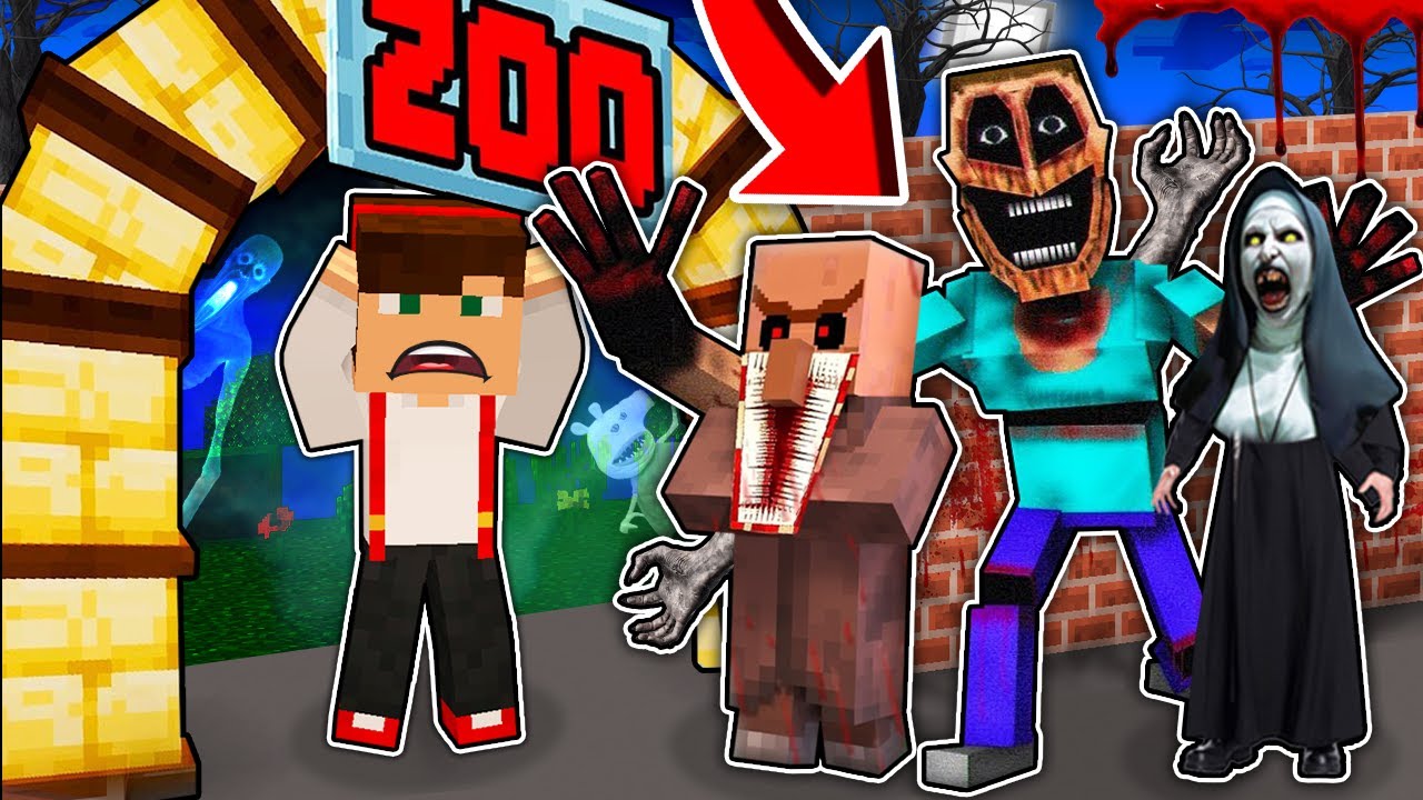 OTWORZYŁEM STRASZNE ZOO Z UPIORNYMI POSTACIAMI MIMICER W MINECRAFT?! GPLAY & LAKI