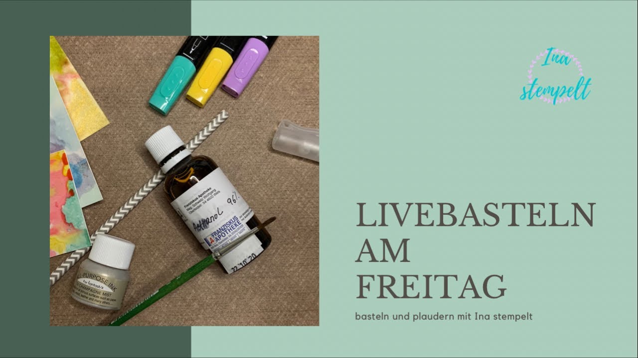 Livebasteln | Hintergrundtechnik mit Blends und Alkohol | stampinup | Ina stempelt | PP Sch&ouml;ne Natur