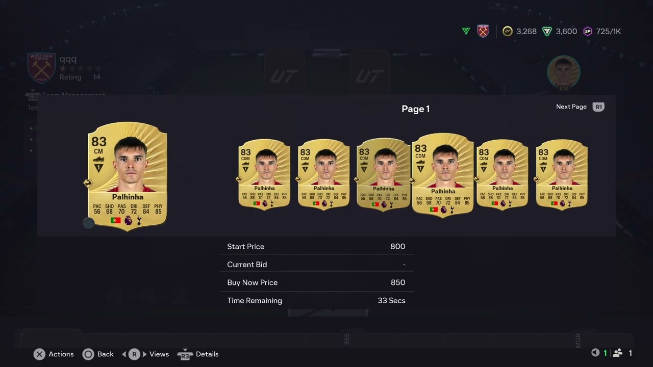 FC 26: Как отправить игрока в список трансферов в Ultimate Team?