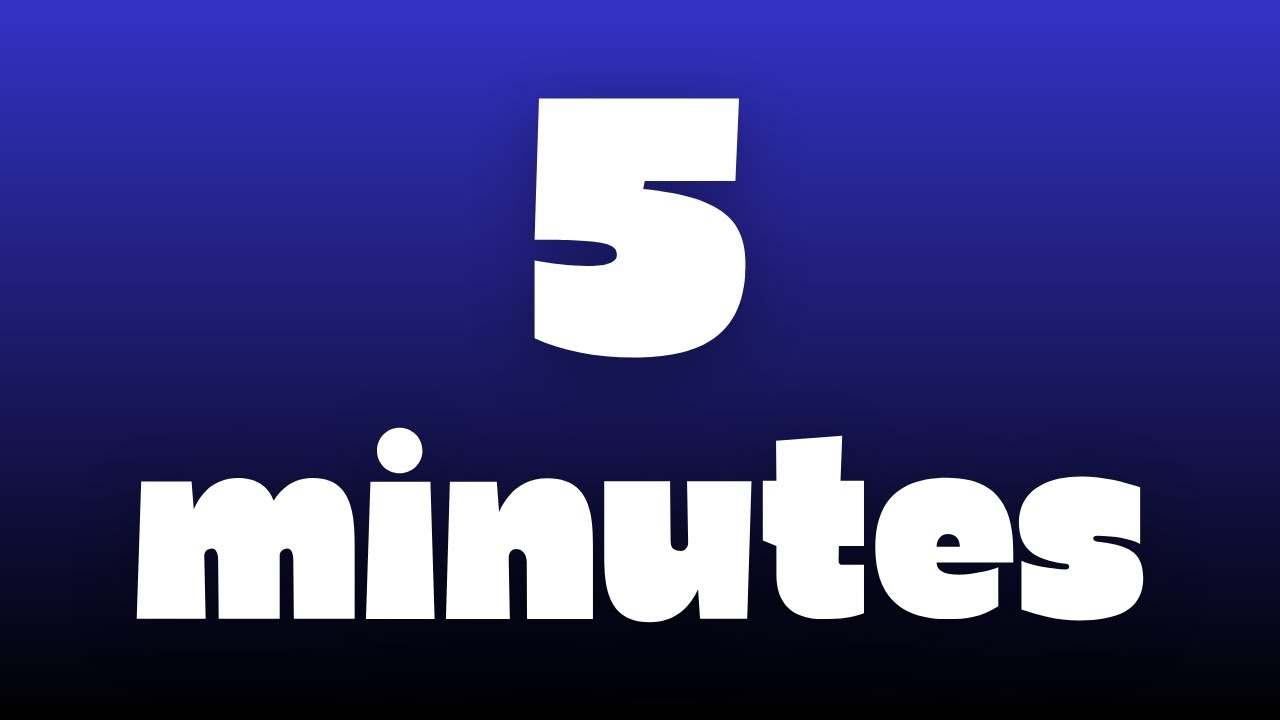 5 Minute Countdown Timer | Dark Blue