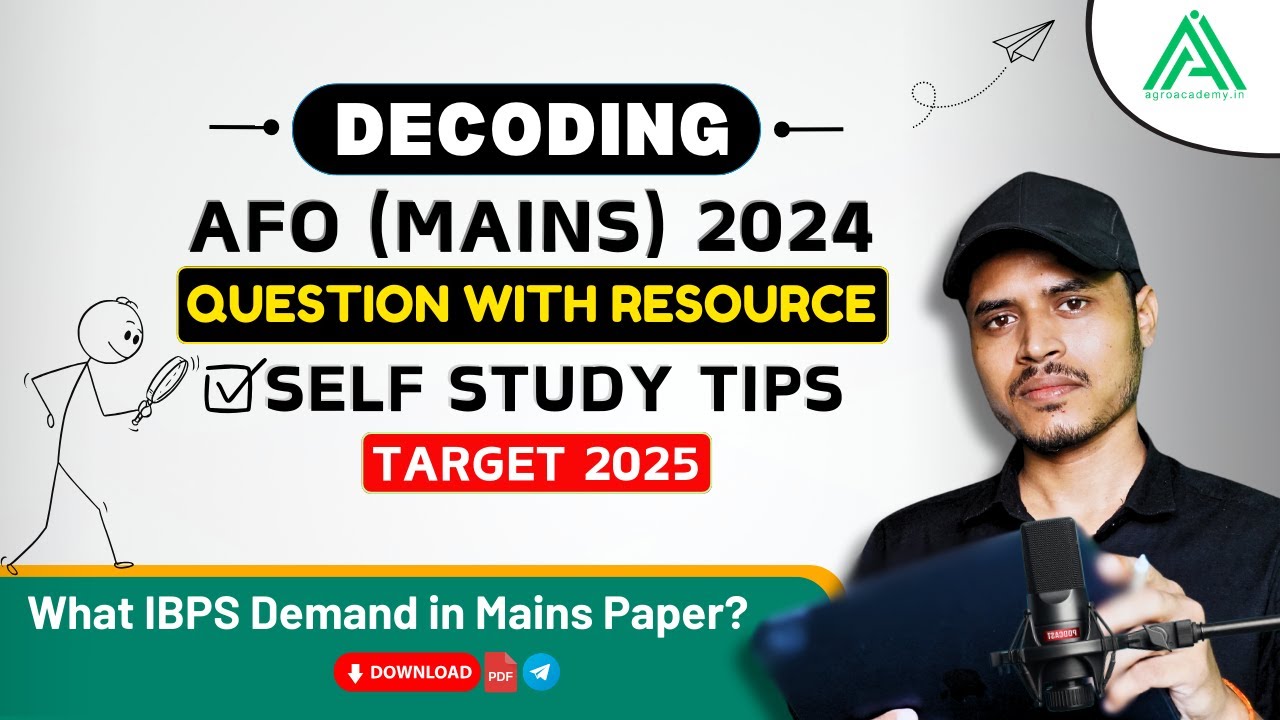 IBPS-AFO(Mains) 2024 Paper Analysis with Book Reference | Self Study Tips for 2025