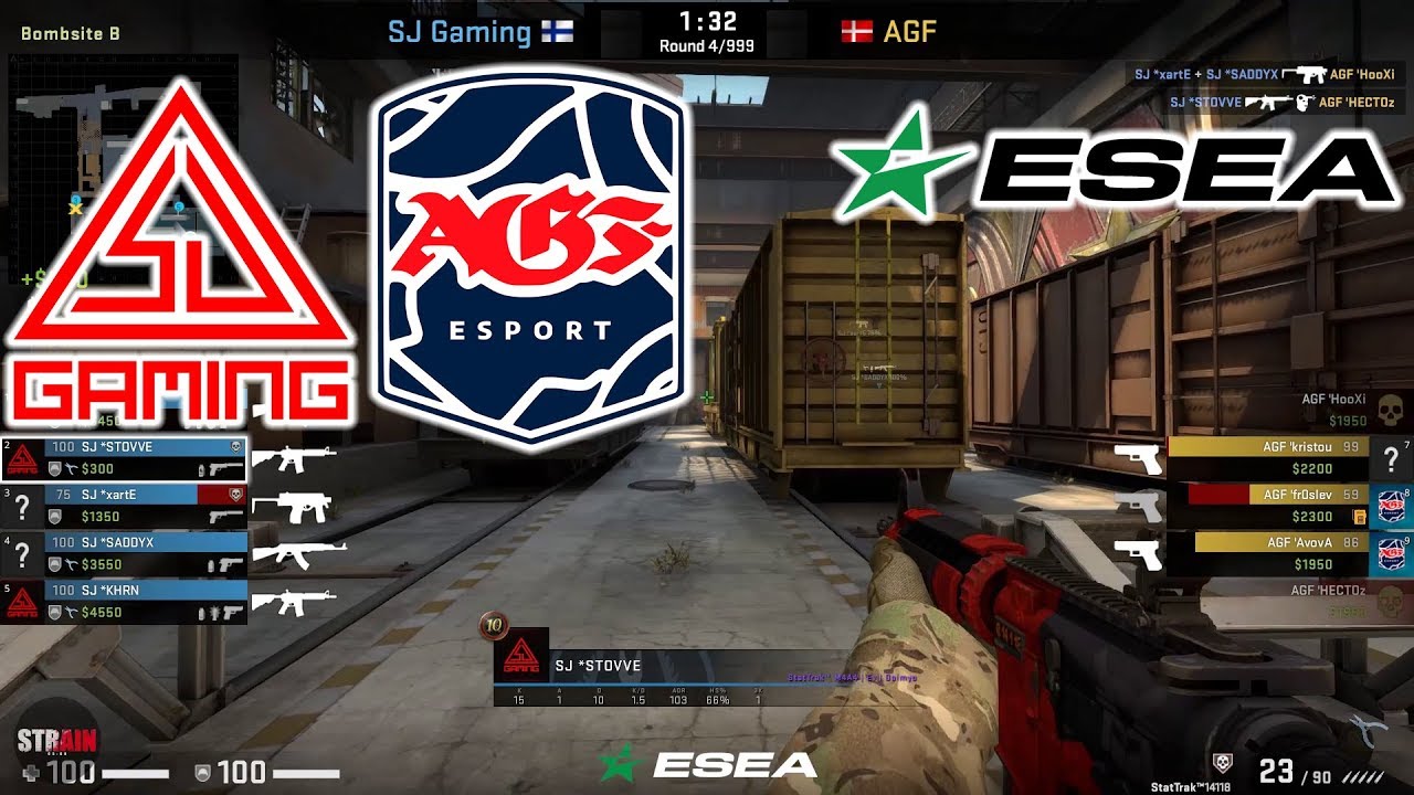 🇫🇮 SJ Gaming vs 🇩🇰 AGF HIGHLIGHTS - ESEA Advanced Season 33 Europe * Train