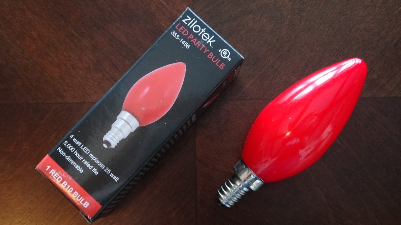 Zilotek Red LED 4watt Flame Light Bulb
