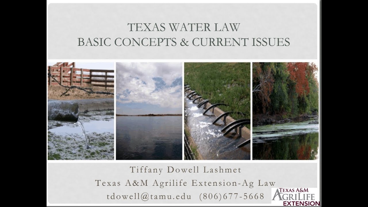Texas Water Law: Basic Concepts & Current Issues