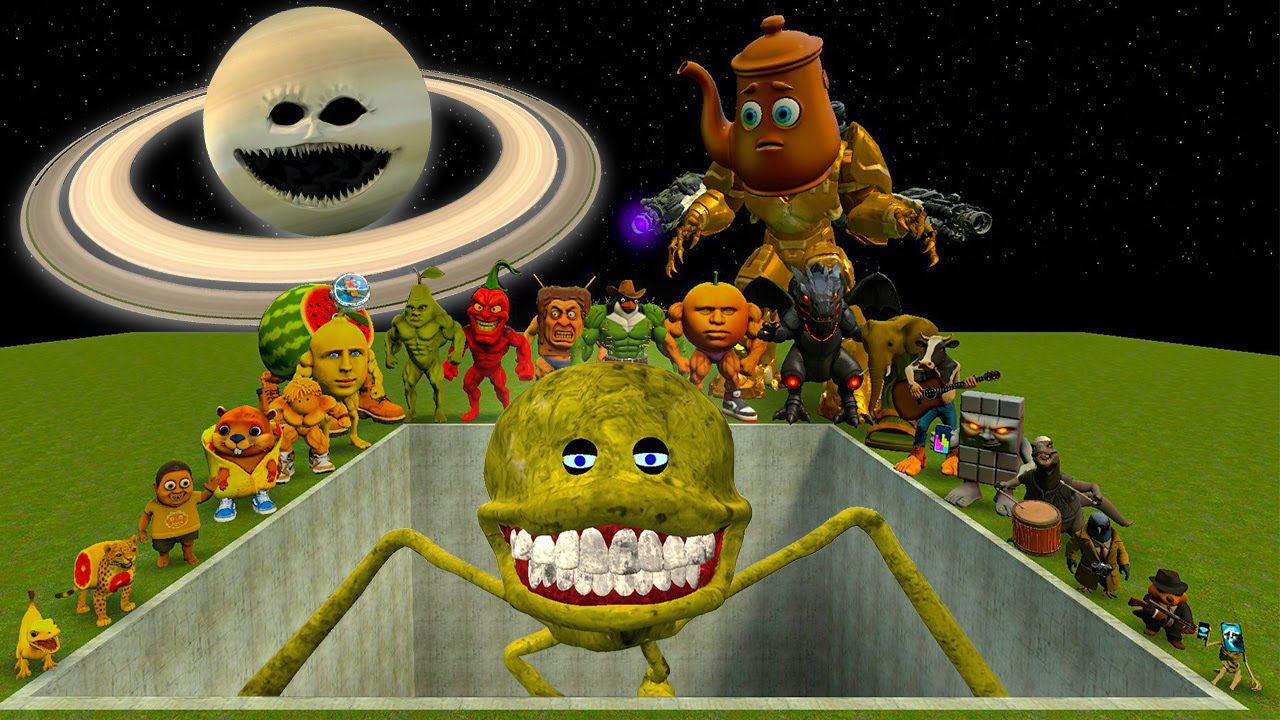 ALL NEW ITALIAN AI BRAINROT MEMES VS THE GIANT PIT WITH SMILEY TAPES! - Garry's Mod