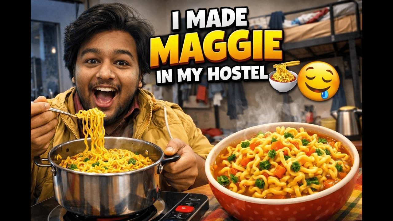 I Made Maggie in my hostel 🍜🤤