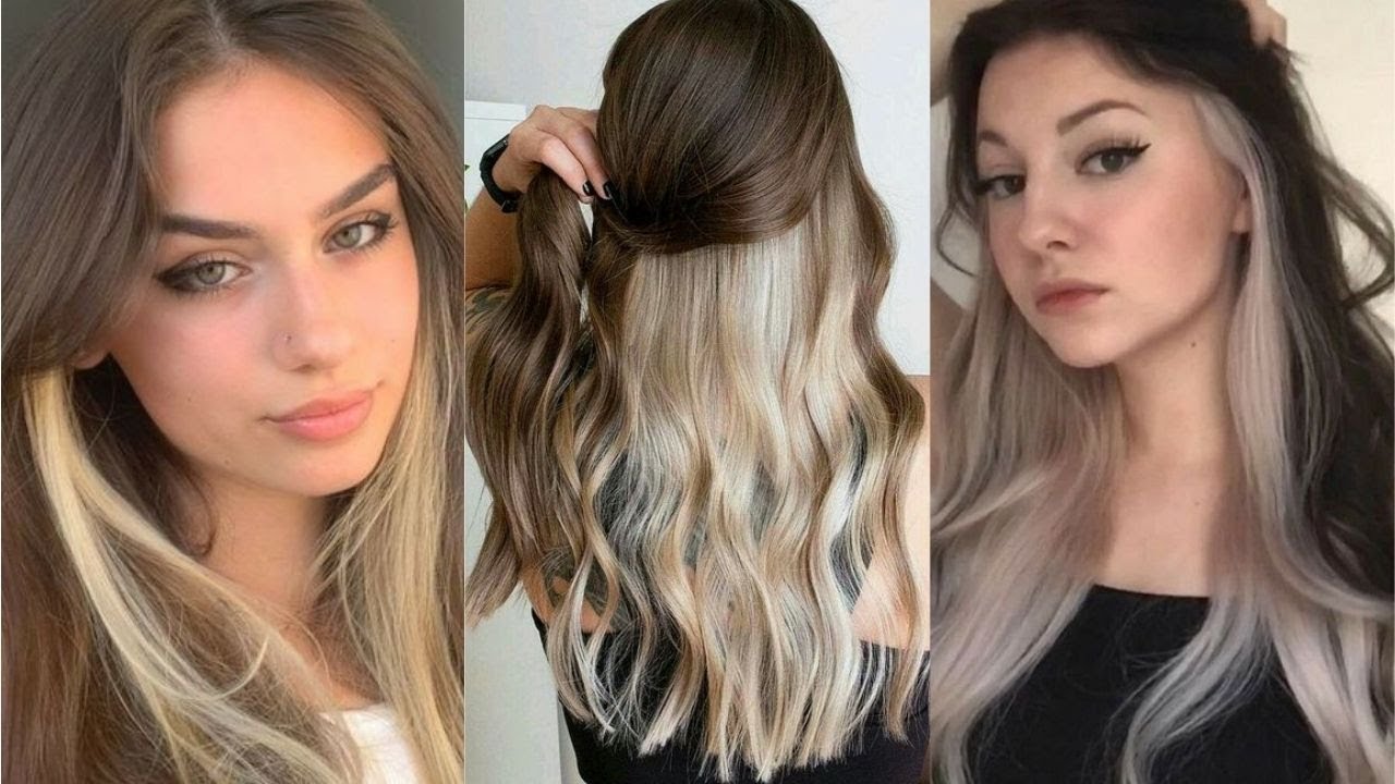 Hot 2022 - 2023 Hair Color Trend - Undercolor Hair & Peek A Boo Hair Color