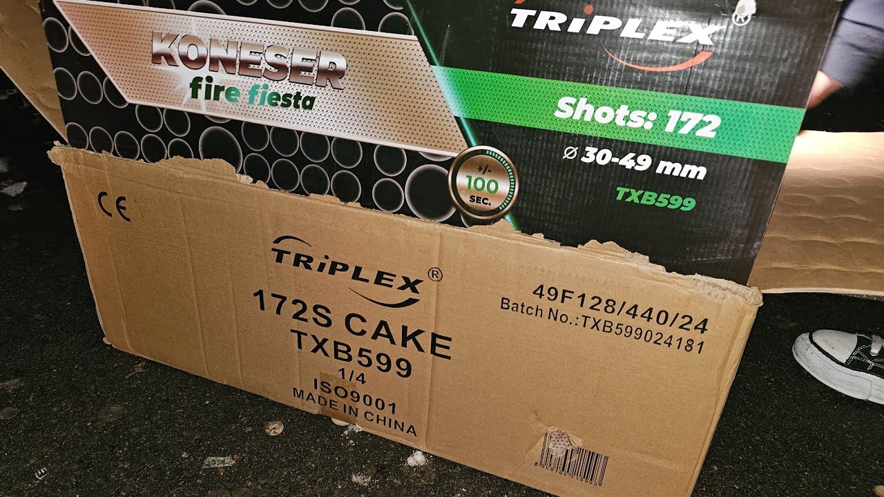 KONESER FIRE FIESTA TRIPLEX  - 172 Shots - 30 49MM - TXB599 *Batch 2024*