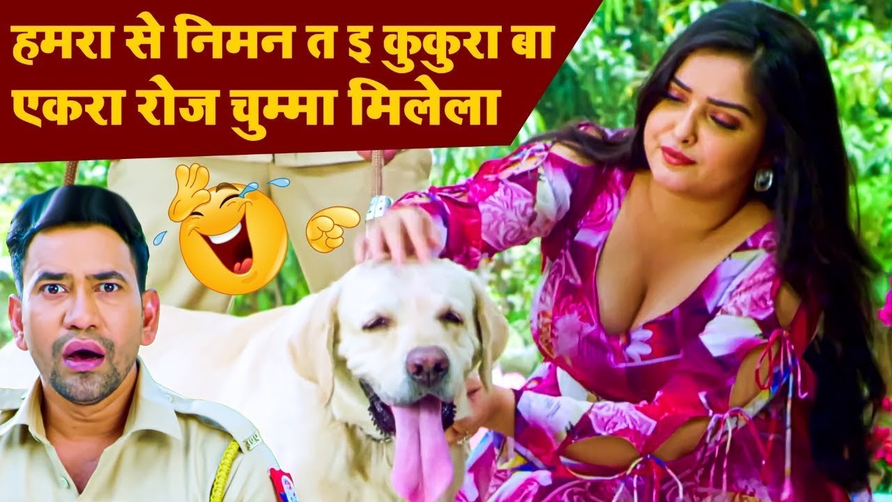 देखिये आम्रपाली दुबे ने कैसे इस कुत्ते से प्यार किया | 