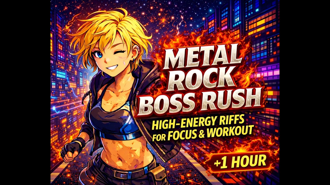 Metal Rock Boss Rush — High-Energy Riffs for Focus & Workout (Instrumental) | ~1 Hour