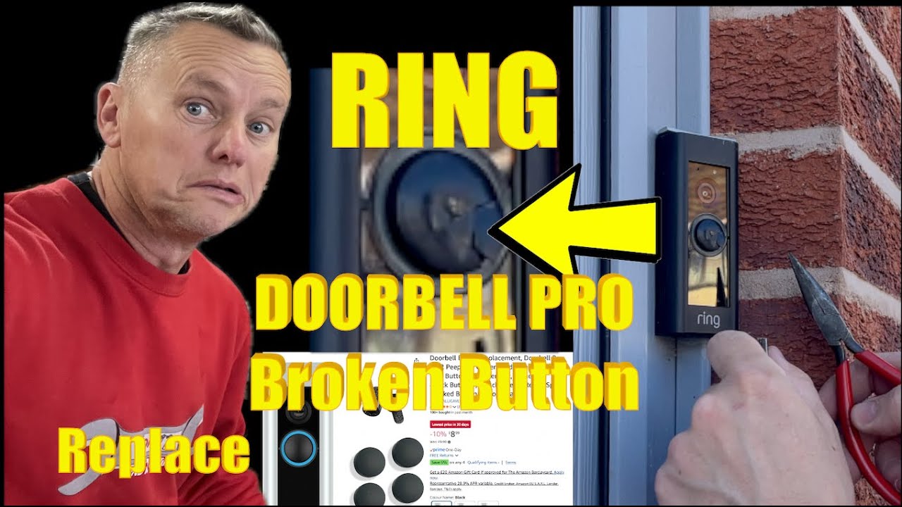 Ring Doorbell Pro Broken Button Replacement,  No Need To Dismantle, 3 Minute Fix! HACK