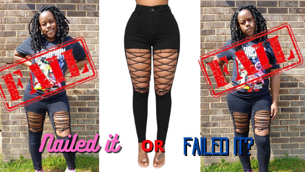 DIY Lace Up Denim Jeans | Nailed it OR Failed it?