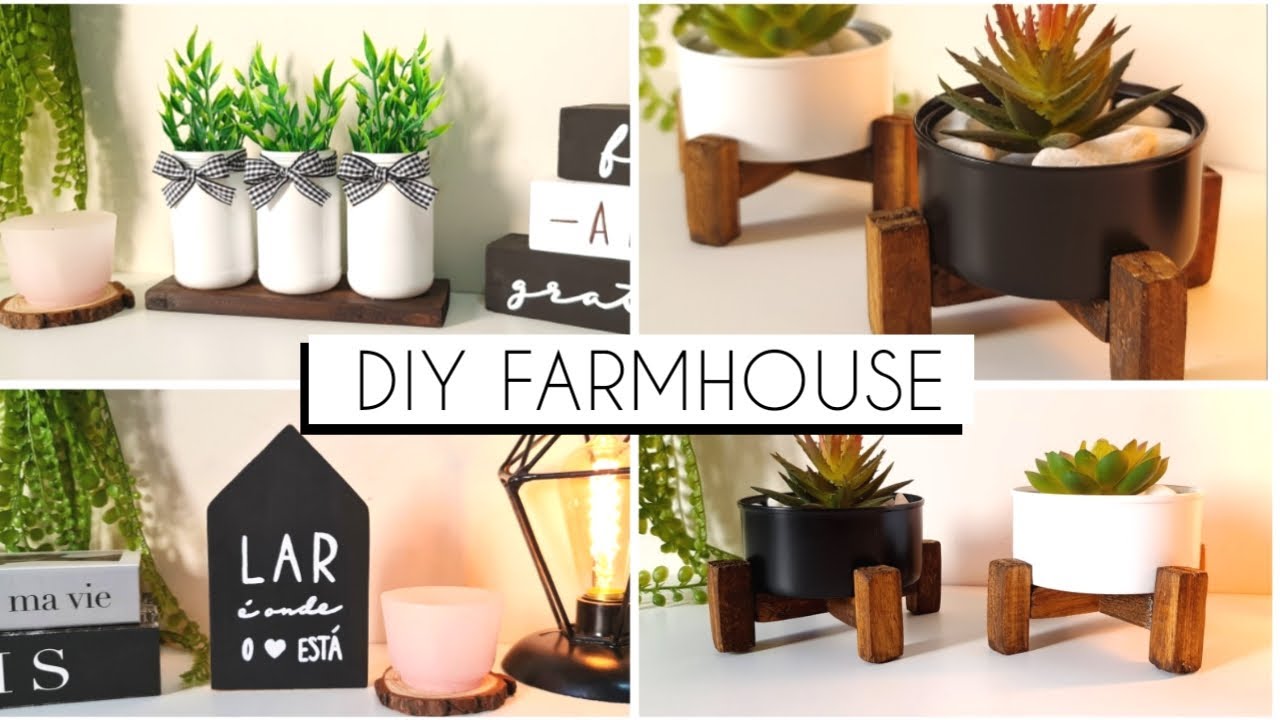 DECORAÇÃO ESTILO FARMHOUSE - FAÇA VOCÊ MESMO - DIY DECOR FARMHOUSE