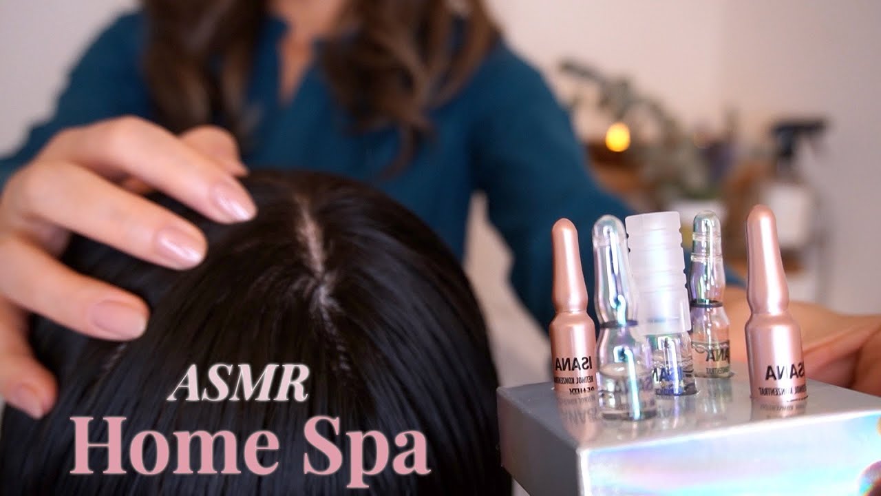 [ASMR] Home Spa 100% sleep | Shampoo, Hair brushing, Hair vitamin | No talking