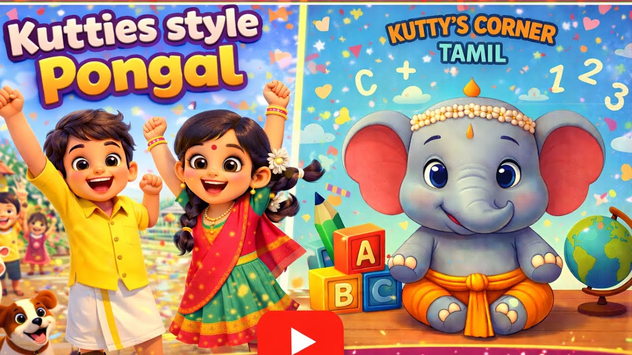 Kutties Style Pongal 🌾 | Fun Tamil Pongal Song for Kids | Learning & Celebration |@KuttysCorner-k7g 