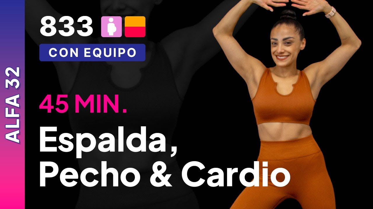 Día 13 Alfa-32 | Pecho, espalda & cardio | Rutina para espalda fuerte | Ejercicio con mancuernas