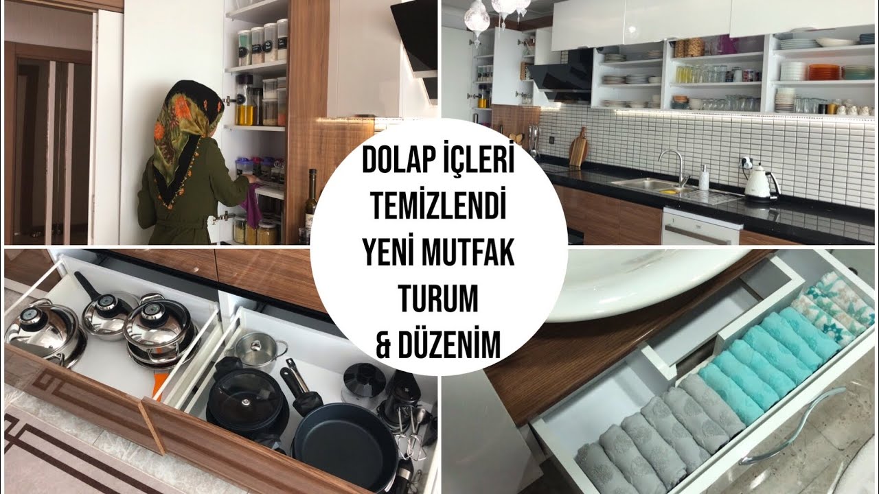 BÜTÜN EVİN DOLAP İÇLERİNİ TEMİZLEDİM - YENİ MUTFAK TURU & DÜZENİM - HAFTALIK PROGRAMIMIZI YAPTIK