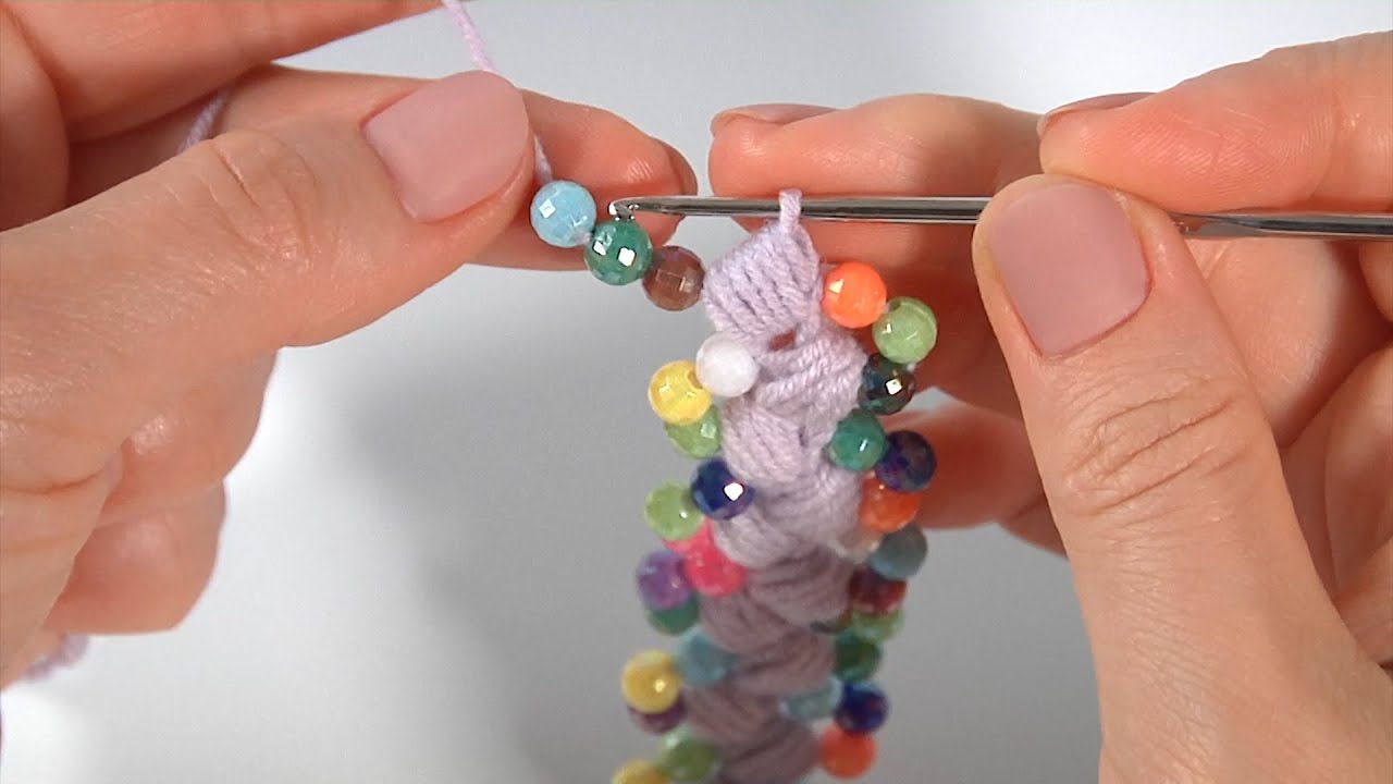 CROCHET LEFTOVER YARN/PUFF STITCH/Crochet WITH BEADS/FAST & EASY Crochet 