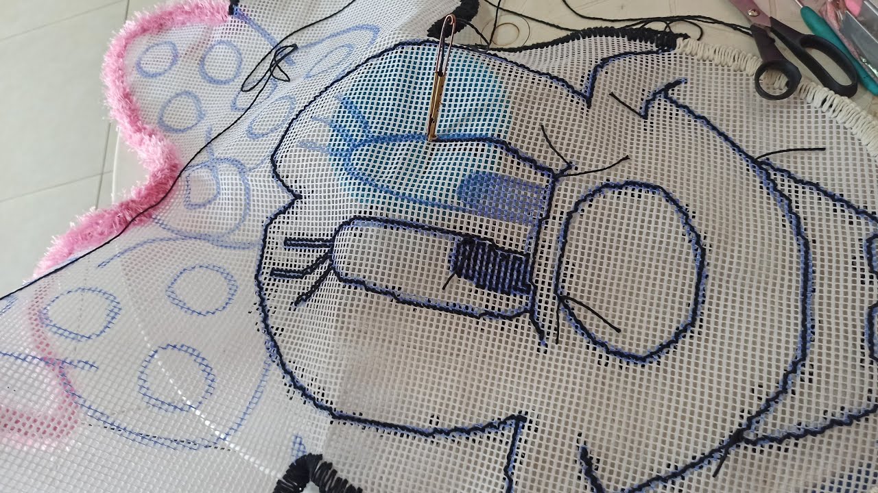 Contorno de desenho (Minnie) com agulha mágica original