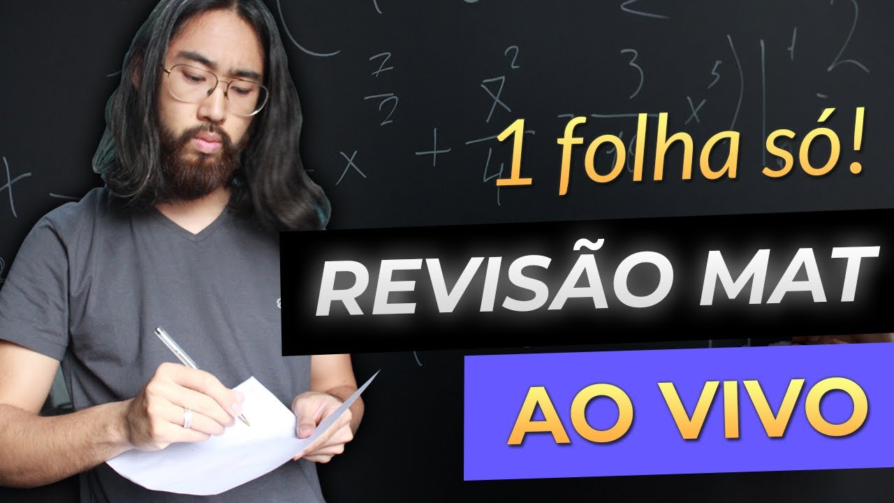 Revisão Matemática do RYO - RETA FINAL ENEM 2021