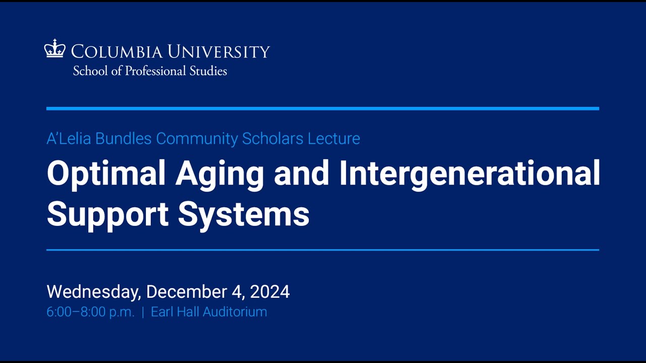 Optimal Aging and Intergenerational Support Systems