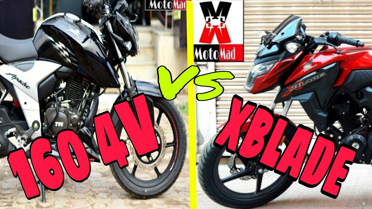 XBLADE v RTR 160 4V|Full Comparison|Mileage|Price|Road Test|MotoMad