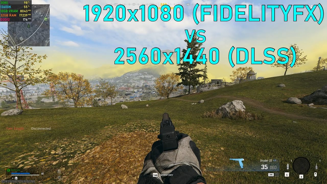 1920x1080 (FidelityFX) vs 2560x1440 (DLSS): Warzone-Black Ops 6