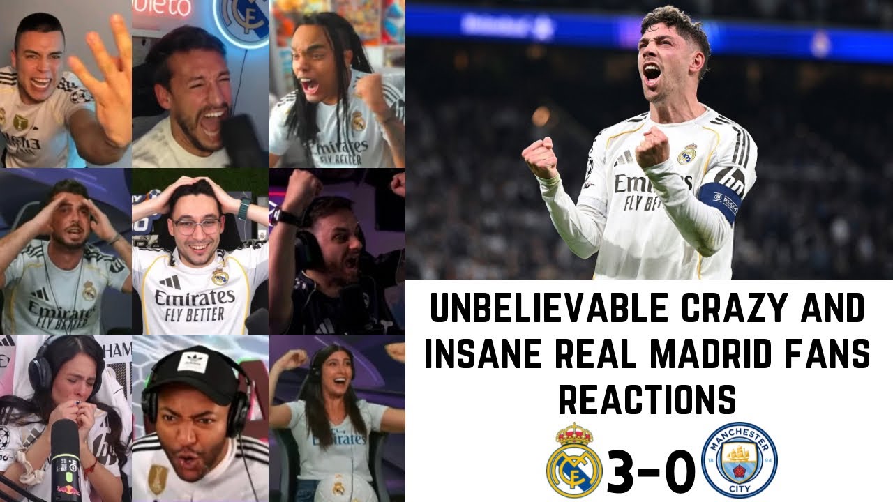 Unbelievable, Crazy & Insane MADRID Fans Reactions | REAL MADRID 3-0 MAN CITY | UCL R16 1st Leg