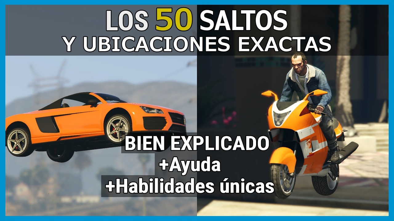 GTA 5 - Los 50 SALTOS ACROB&Aacute;TICOS con Ubicaciones Exactas y como Hacerlos F&aacute;cil | Modo Historia