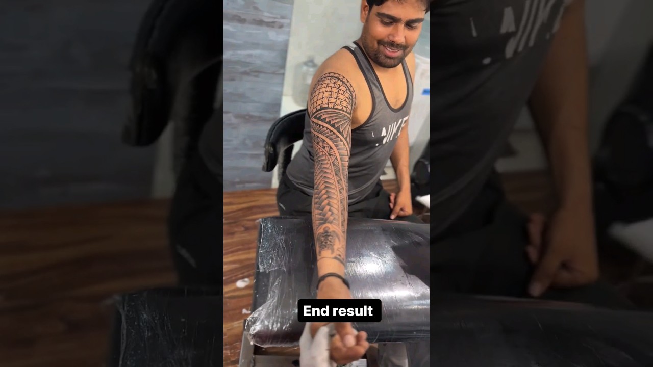 bhai ka ye full hand tattoo kaisa laga #trending #tatttoo #youtubeshorts #ytshorts #shorts