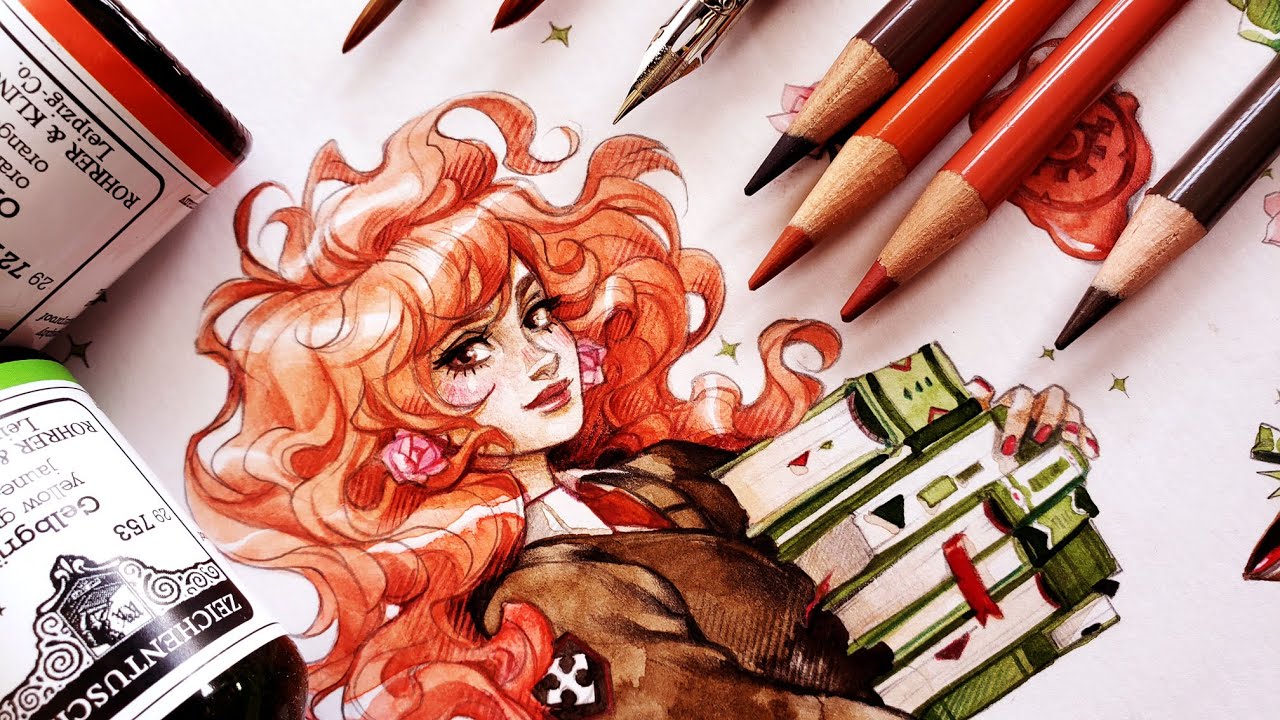 Switching from Digital to Traditional media! \\ draw with me