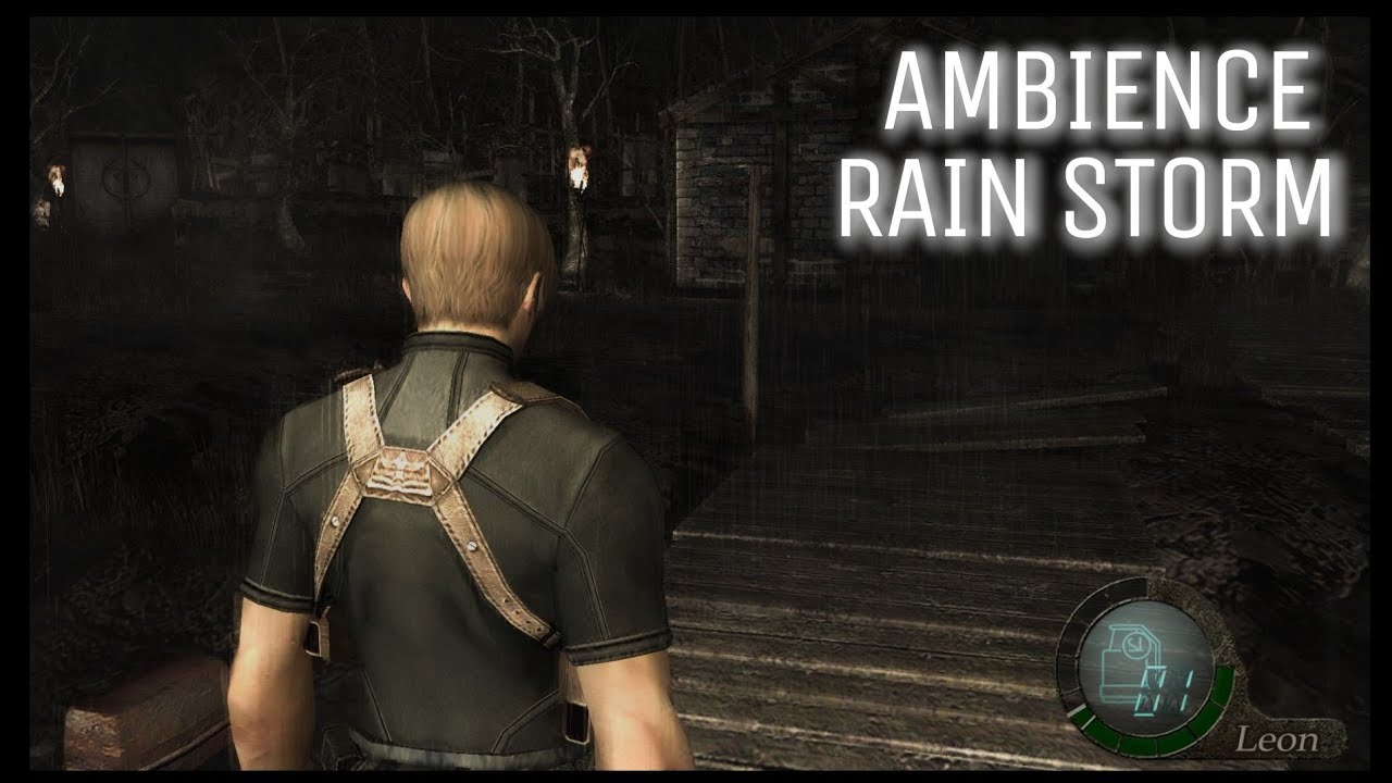 🌧️ Resident Evil 4 Ambience – Rain Sounds & Save Room Music for Sleep 🌙